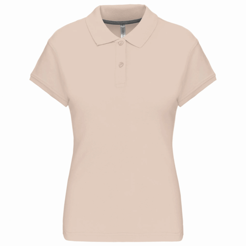 Polo manches courtes femme light sand