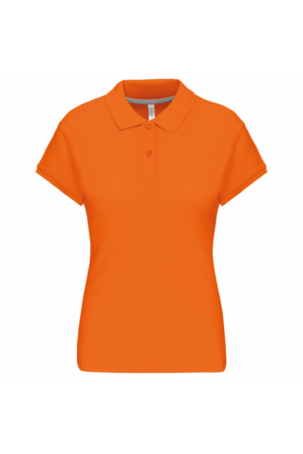 Polo manches courtes femme orange