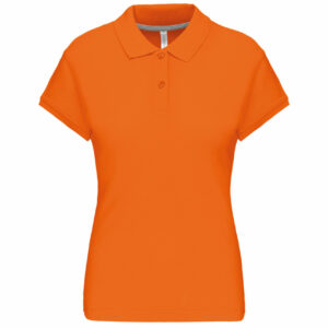 Polo manches courtes femme orange