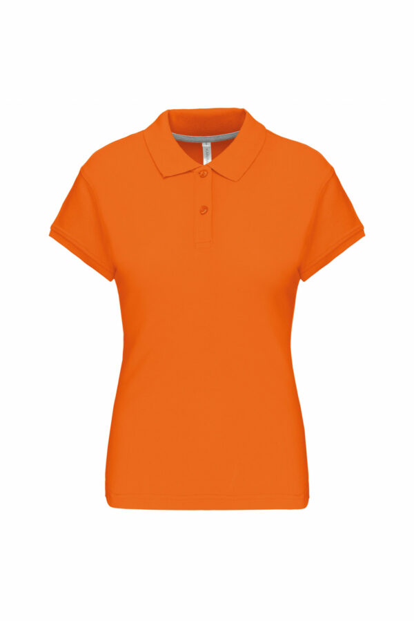 Polo manches courtes femme orange