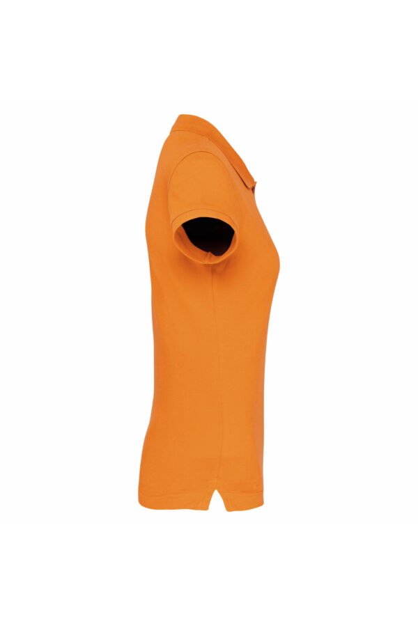 Polo manches courtes femme orange – Image 3