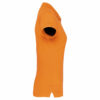 Polo manches courtes femme orange manche