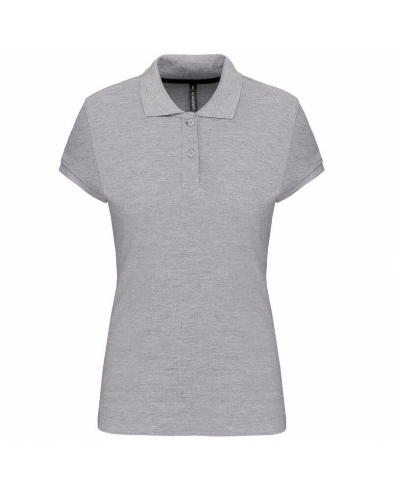 Polo manches courtes femme oxford grey