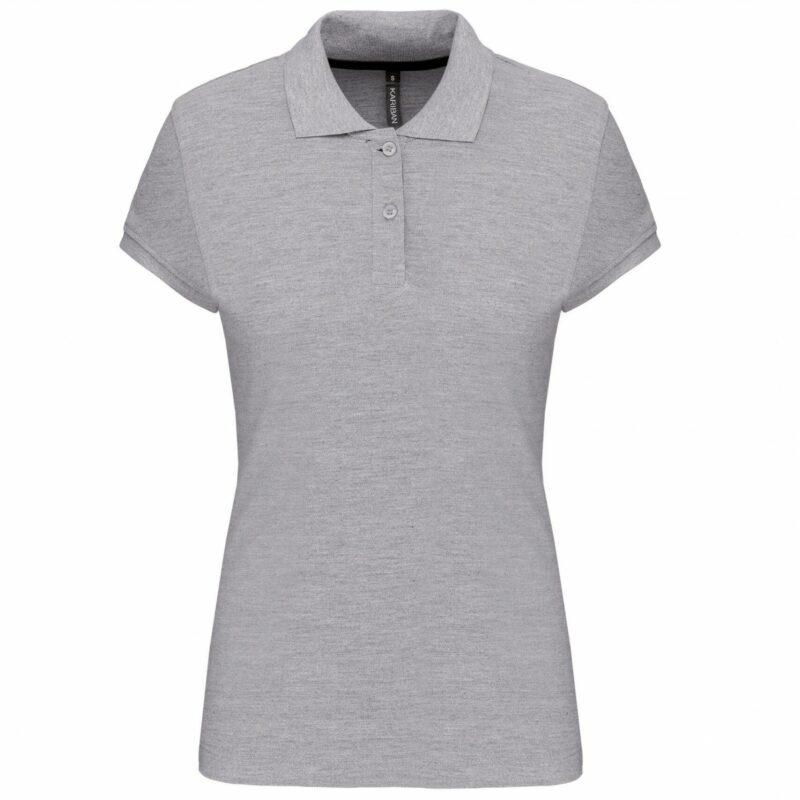 Polo manches courtes femme oxford grey