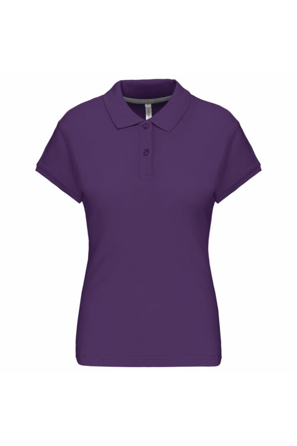 Polo manches courtes femme purple