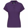 Polo manches courtes femme purple avant