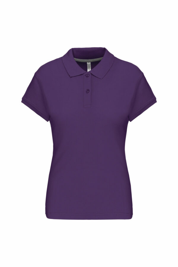 Polo manches courtes femme purple