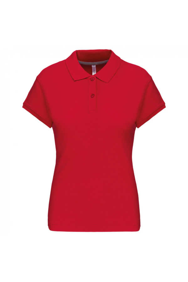 Polo manches courtes femme red
