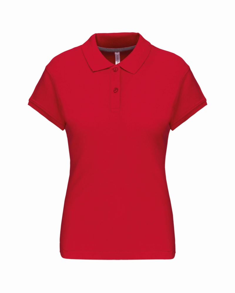 Polo manches courtes femme red