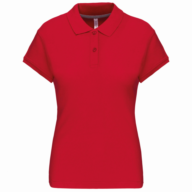Polo manches courtes femme red