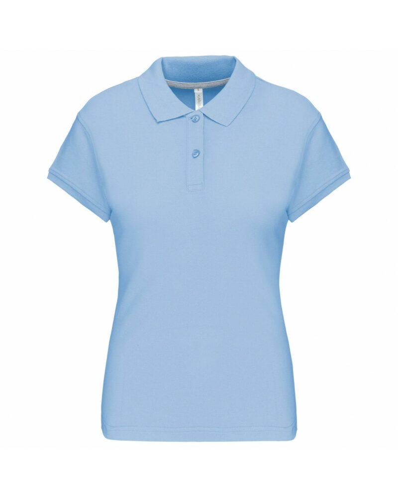 Polo manches courtes femme sky blue
