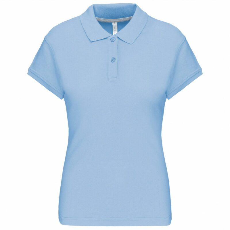 Polo manches courtes femme sky blue