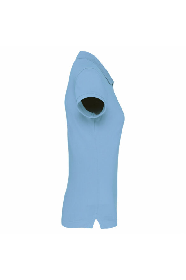 Polo manches courtes femme sky blue – Image 2