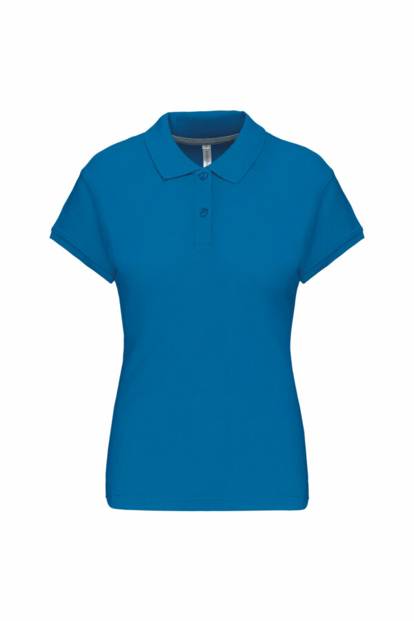 Polo manches courtes femme tropical blue