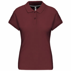Polo manches courtes femme wine