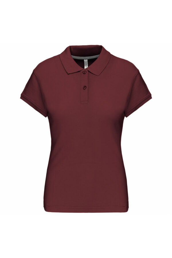 Polo manches courtes femme wine