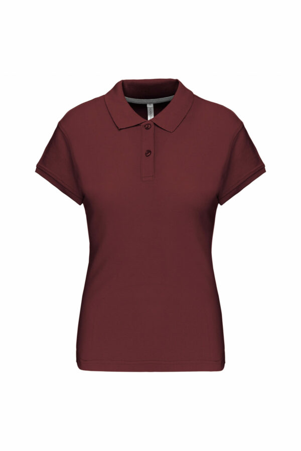 Polo manches courtes femme wine