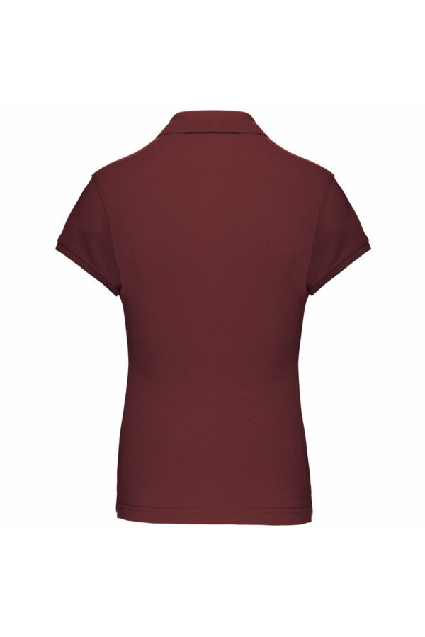 Polo manches courtes femme wine – Image 2