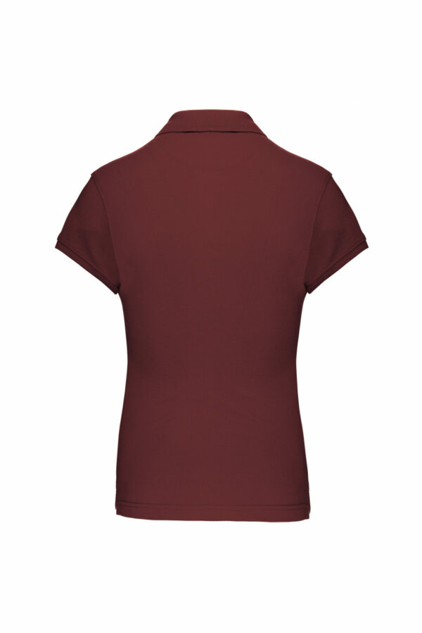 Polo manches courtes femme wine – Image 2