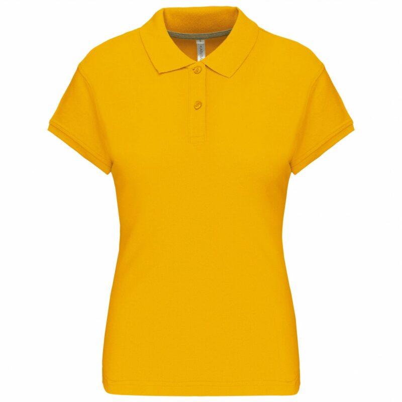 Polo manches courtes femme yellow