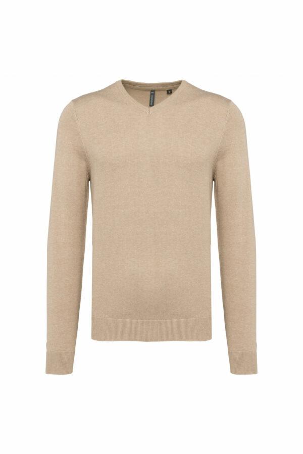 Vert anglais | Pull à col V - Homme - Cachemire & Mérinos | Woolover FR