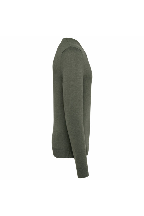Pull col V homme green marble heather – Image 3