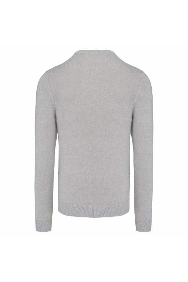 Pull col V homme grey melange – Image 2