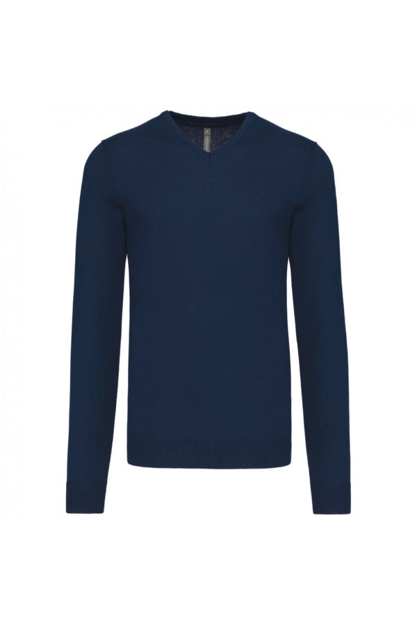 Pull col V homme navy