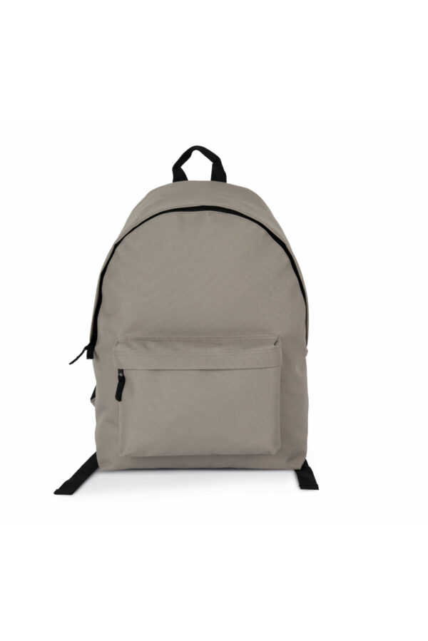 Sac à dos casual recyclé avec poche frontale taupe