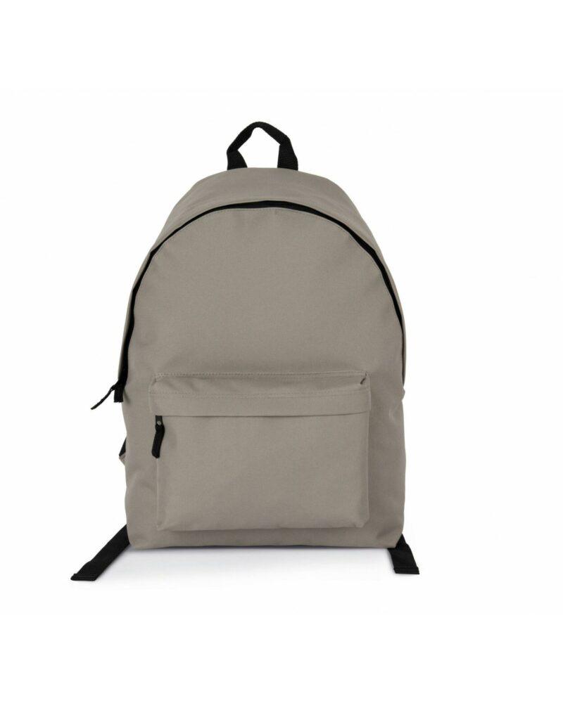 Sac à dos casual recyclé avec poche frontale taupe
