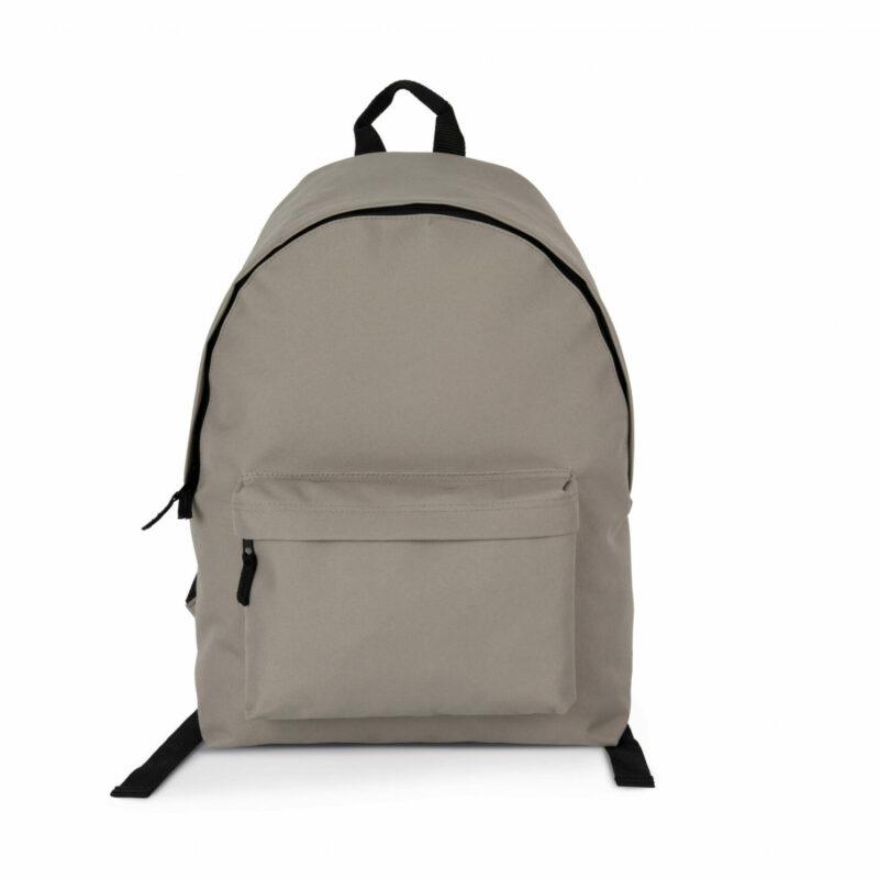 Sac à dos casual recyclé avec poche frontale taupe