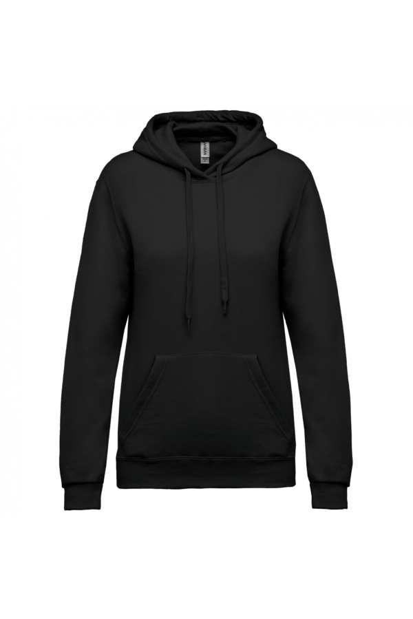 Sweat-shirt capuche femme black