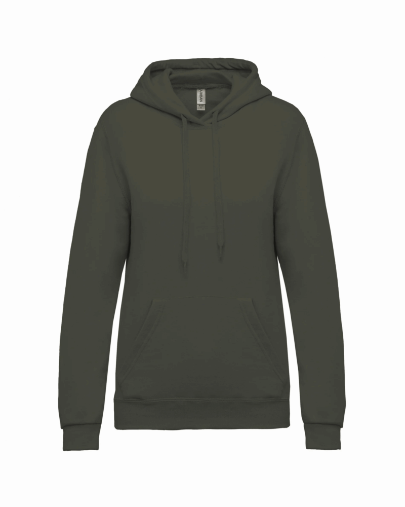 Sweat-shirt capuche femme dark khaki