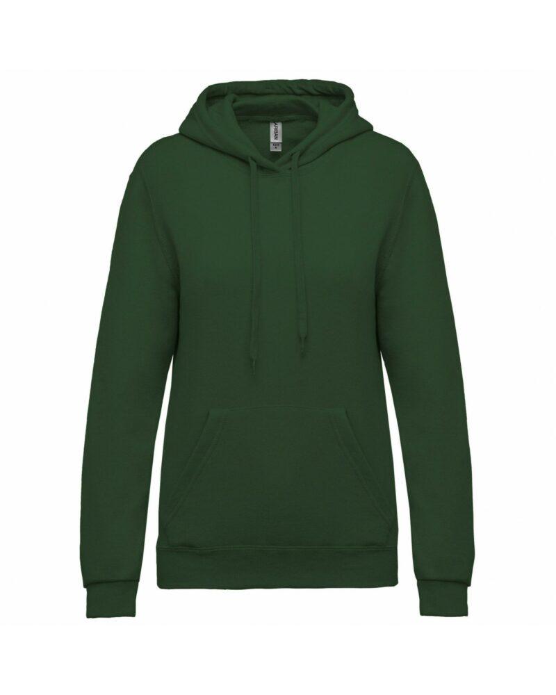 Sweat-shirt capuche femme forest green