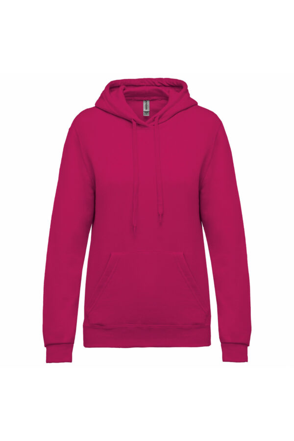 Sweat-shirt capuche femme fuchsia