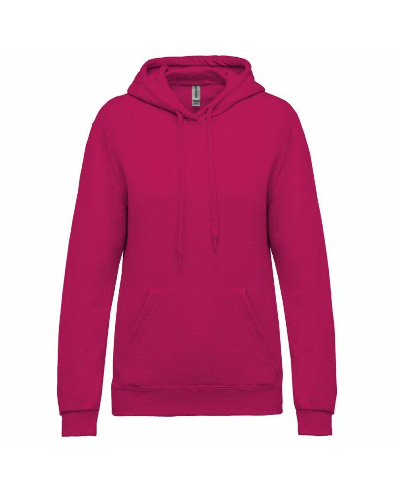 Sweat-shirt capuche femme fuchsia