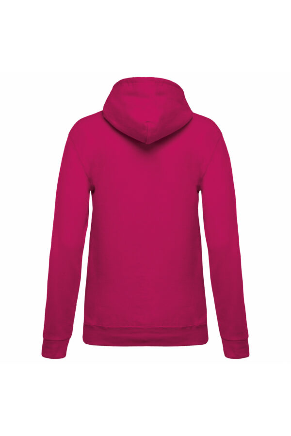 Sweat-shirt capuche femme fuchsia – Image 2