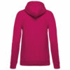 Sweat shirt capuche femme fuchsia dos