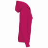 Sweat shirt capuche femme fuchsia manche