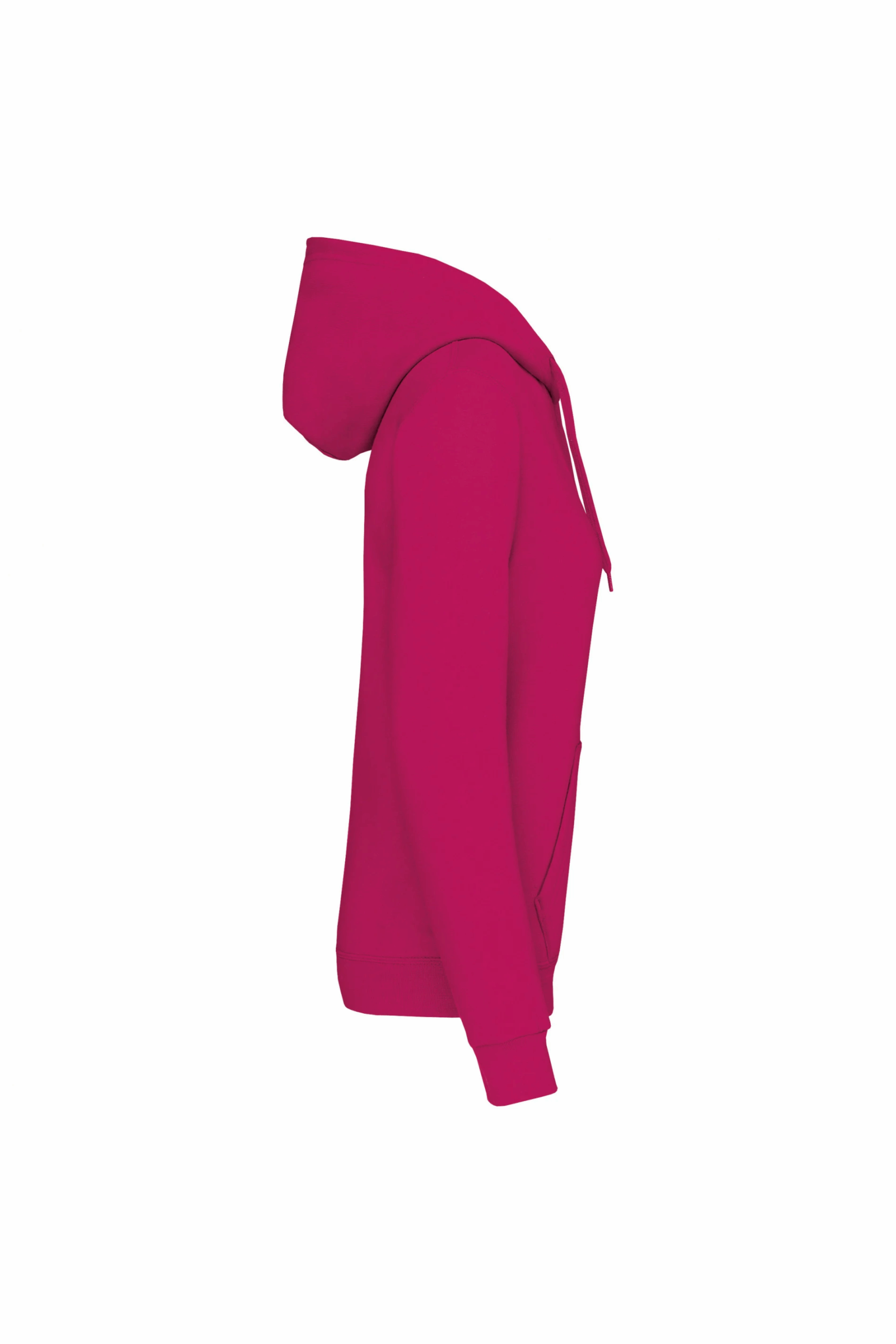 Sweat shirt capuche femme fuchsia manche