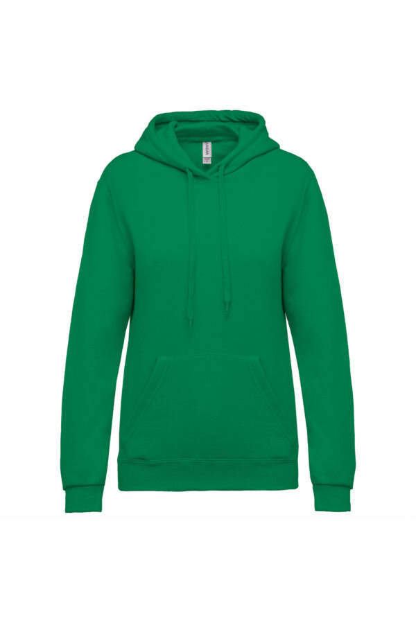 Sweat-shirt capuche femme kelly green