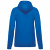 Sweat shirt capuche femme light royal blue dos