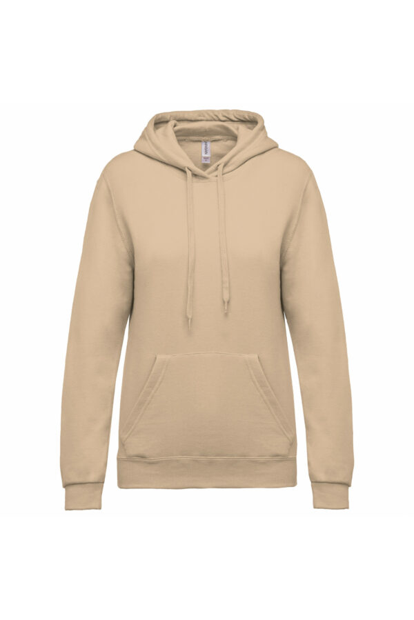 Sweat-shirt capuche femme light sand