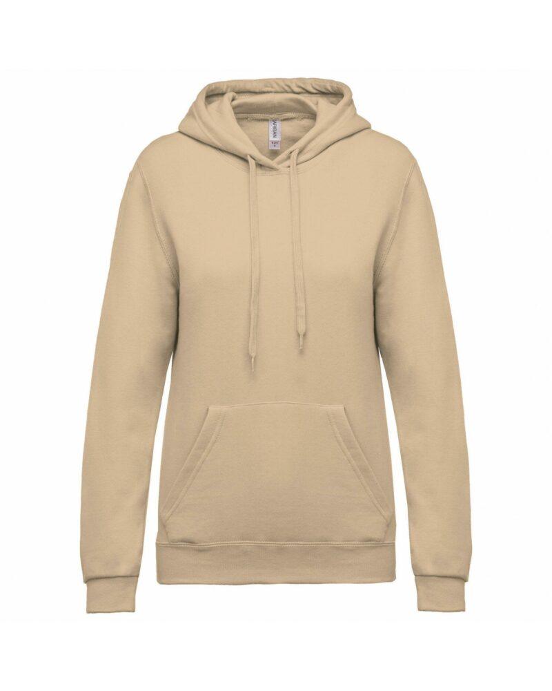 Sweat-shirt capuche femme light sand
