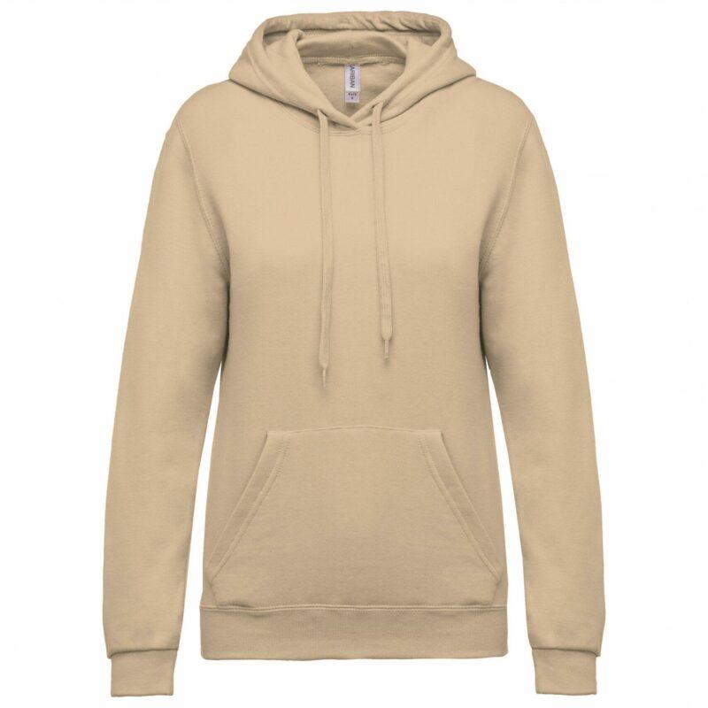 Sweat-shirt capuche femme light sand