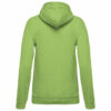 Sweat shirt capuche femme lime dos