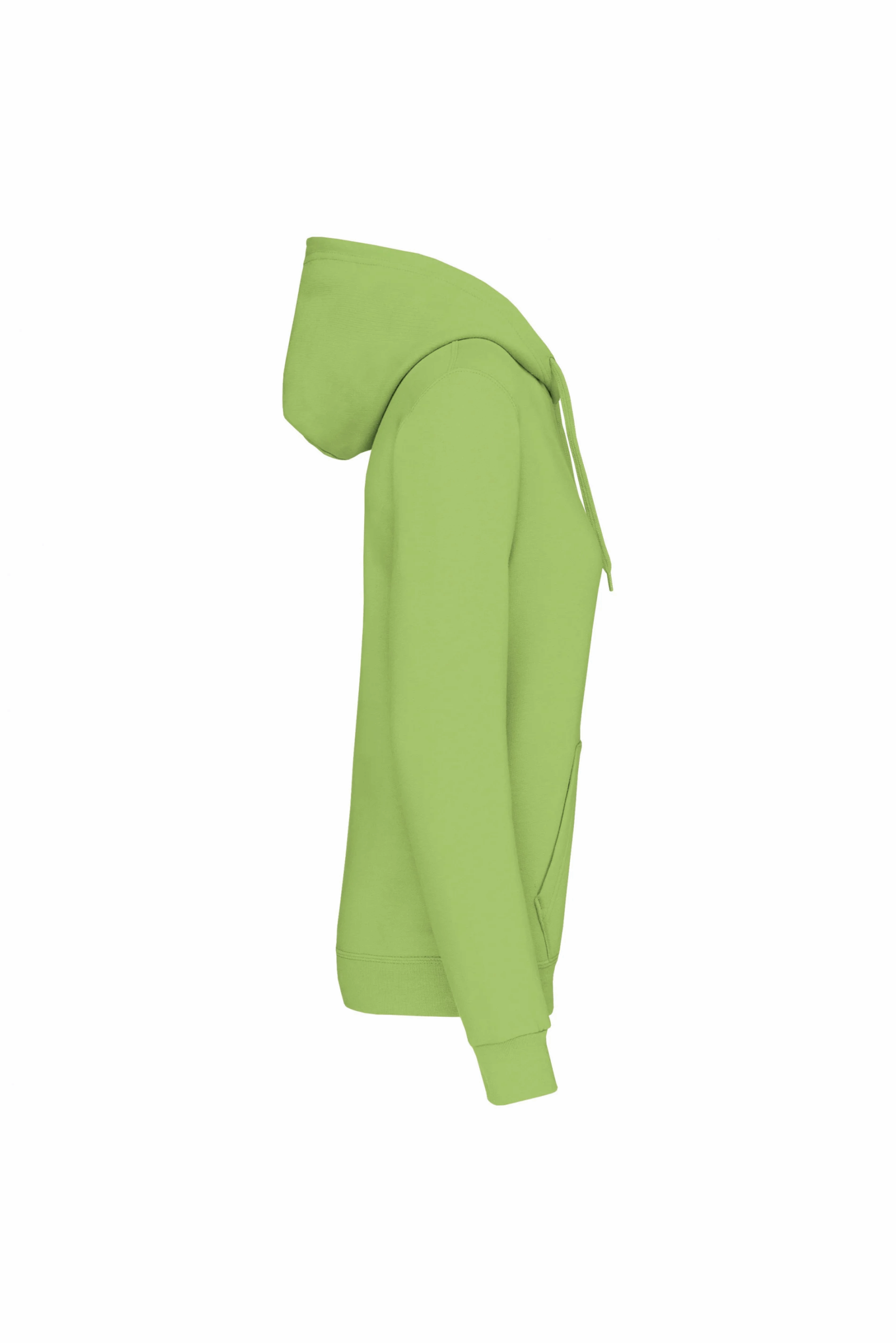 Sweat shirt capuche femme lime manche