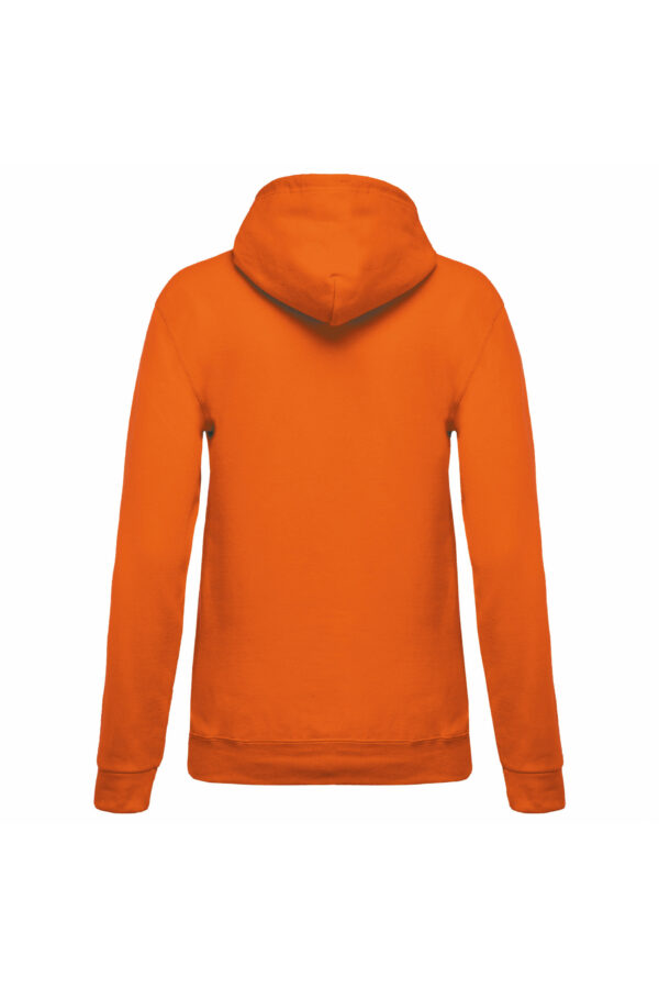 Sweat-shirt capuche femme orange – Image 2