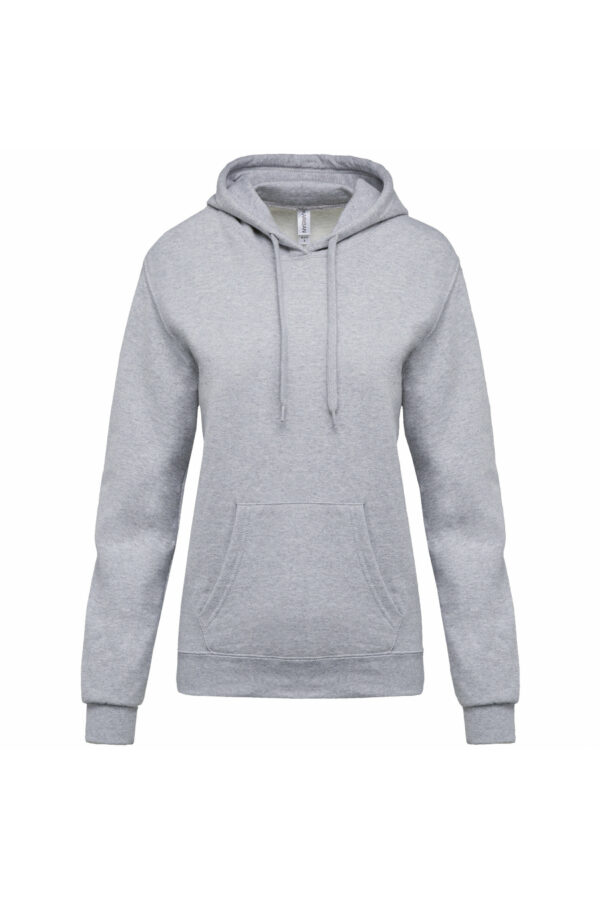 Sweat-shirt capuche femme oxford grey