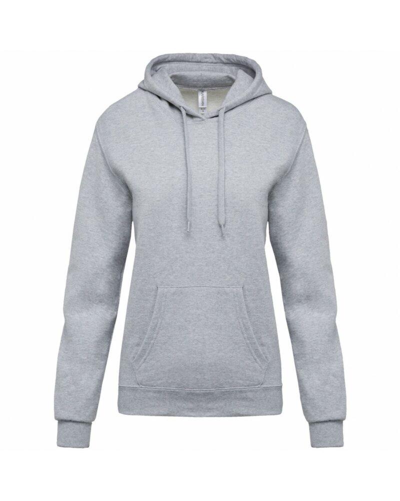 Sweat-shirt capuche femme oxford grey